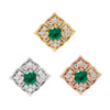 Buddha Jewelry Press Fit Grace Green Spinel Gold Piercing Jewelry > Press Fit Buddha Jewelry   