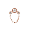 Buddha Jewelry Press Fit Halston CZ Gold Piercing Jewelry > Press Fit Buddha Jewelry Rose Gold  