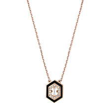  DJULA Black Hexagon Art Deco Necklace Diamond Gold Necklaces DJULA   