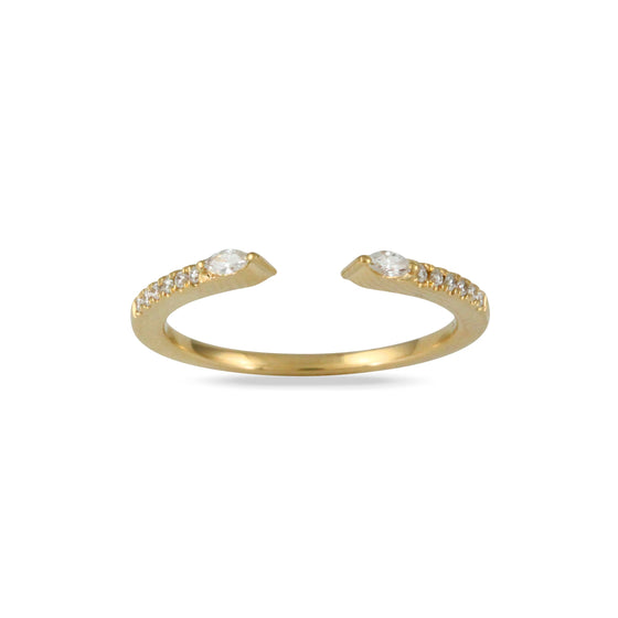 Doves by Doron Paloma Open Band Marquise Diamond Finger Ring Gold Finger Rings Doves by Doron Paloma   