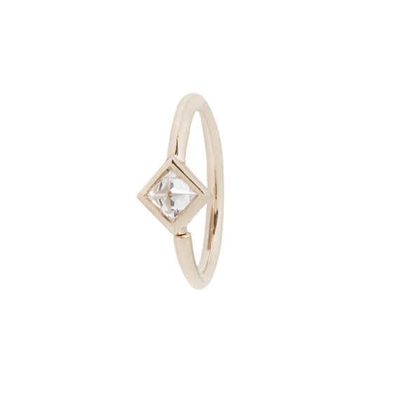 Buddha Jewelry Mae Seam Ring Side-Set CZ Gold Piercing Jewelry > Seam Ring Buddha Jewelry Rose Gold  