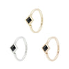 Buddha Jewelry Mae Seam Ring Side-Set Black Spinel Gold Piercing Jewelry > Seam Ring Buddha Jewelry   