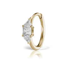  Maria Tash Triangle Clicker Diamond Gold Piercing Jewelry > Clicker Maria Tash   
