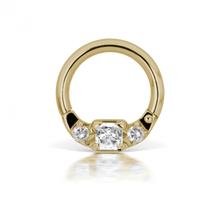  Maria Tash Horizontal Princess Clicker CZ Gold Plated Titanium Piercing Jewelry > Clicker Maria Tash   