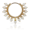Maria Tash Coronet Clicker Pearl Gold Piercing Jewelry > Clicker Maria Tash   