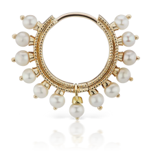  Maria Tash Coronet Clicker Pearl Gold Piercing Jewelry > Clicker Maria Tash   