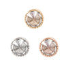 Buddha Jewelry Press Fit Milgrain Reverse Set CZ Gold Piercing Jewelry > Press Fit Buddha Jewelry   