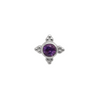 BVLA Press Fit Mini Kandy Amethyst Gold Piercing Jewelry > Press Fit Body Vision Los Angeles White Gold  