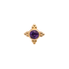  BVLA Press Fit Mini Kandy Amethyst Gold Piercing Jewelry > Press Fit Body Vision Los Angeles Yellow Gold  