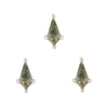 Buddha Jewelry Press Fit Mini Soho Moss Agate Gold Piercing Jewelry > Press Fit Buddha Jewelry   