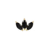 Buddha Jewelry Press Fit Moet Black Spinel Gold Piercing Jewelry > Press Fit Buddha Jewelry Yellow Gold  