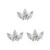 Buddha Jewelry Press Fit Moet Sky Blue Topaz Gold Piercing Jewelry > Press Fit Buddha Jewelry   