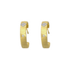 Bijoux Num Clover Hoops CZ Gold Earrings-Standard Bijoux Num   