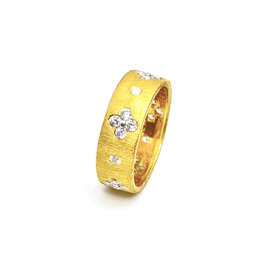 Bijoux Num Clover Finger Ring CZ Gold Plated Finger Rings Bijoux Num   