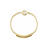 302 Fine Jewelry Bezel Set Diamond Chain w/ Sizing Bar Finger Ring Gold Finger Rings 302 Fine Jewelry   