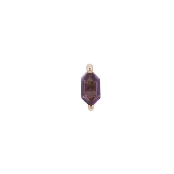 Buddha Jewelry Press Fit Oh My My 2 Prong Amethyst Gold Piercing Jewelry > Press Fit Buddha Jewelry Rose Gold  