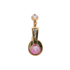 BVLA Navel Orb Pink Opal and CZ Gold Piercing Jewelry > Navel Body Vision Los Angeles   