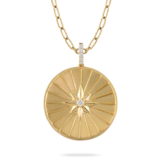 Doves by Doron Paloma Round with Star Diamond Pendant Gold Pendant Doves by Doron Paloma   