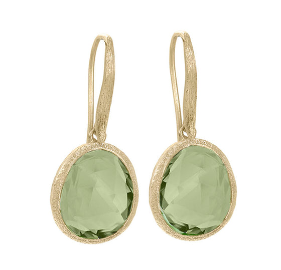 Jorge Revilla Shade Earrings Green Amethyst Gold Plated Earrings-Standard Jorge Revilla   