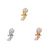 Buddha Jewelry Press Fit Paragon CZ Gold Piercing Jewelry > Press Fit Buddha Jewelry   