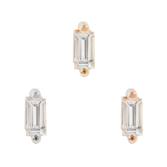 Buddha Jewelry Press Fit Paris Prong Baguette Diamond Gold Piercing Jewelry > Press Fit Buddha Jewelry   