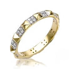  Liven Co. Pyramid Eternity Finger Ring Diamond Gold Finger Rings Liven Co. Size 6  