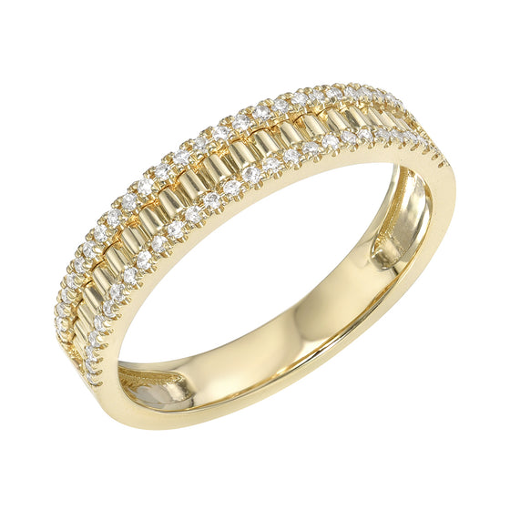 Liven Co. DNA Texture Finger Ring Diamond Edge Gold Finger Rings Liven Co.   