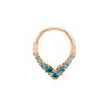 Buddha Jewelry Rise + Shine Clicker Ombre Blue Topaz Gold Piercing Jewelry > Clicker Buddha Jewelry Rose Gold  