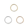 Buddha Jewelry Sophia Seam Ring CZ Gold Piercing Jewelry > Seam Ring Buddha Jewelry   