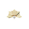 Buddha Jewelry Press Fit Surrender CZ Gold Piercing Jewelry > Press Fit Buddha Jewelry Yellow Gold  