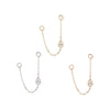 Buddha Jewelry Cable Chain and Teardrop CZ Gold Piercing Jewelry > Chain Buddha Jewelry   