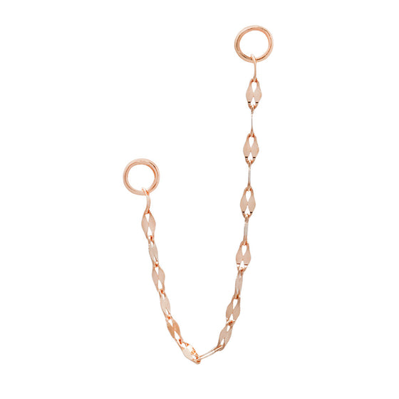 Buddha Jewelry Tile Chain Gold Piercing Jewelry > Chain Buddha Jewelry Rose Gold 32.0 mm 