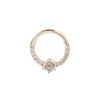 Buddha Jewelry Tinsley Clicker White Sapphire Gold Piercing Jewelry > Clicker Buddha Jewelry Rose Gold  