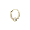 Buddha Jewelry Tinsley Clicker White Sapphire Gold Piercing Jewelry > Clicker Buddha Jewelry   