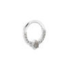 Buddha Jewelry Tinsley Clicker White Sapphire Gold Piercing Jewelry > Clicker Buddha Jewelry   