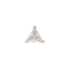 Buddha Jewelry Press Fit Prong Trillion CZ Gold Piercing Jewelry > Press Fit Buddha Jewelry White Gold 3.0 mm 