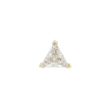  Buddha Jewelry Press Fit Prong Trillion CZ Gold Piercing Jewelry > Press Fit Buddha Jewelry Yellow Gold 3.0 mm 