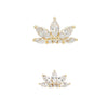 Buddha Jewelry Press Fit Mini Valentina CZ Gold Piercing Jewelry > Press Fit Buddha Jewelry   