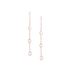Tresor Organic Diamond Slices with Chain Earrings Gold Earrings-Standard Tresor   