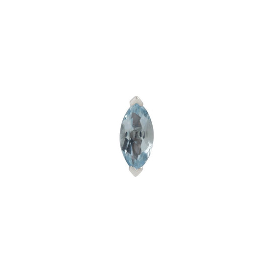 Buddha Jewelry Press Fit Zuri Sky Blue Topaz Gold Piercing Jewelry > Press Fit Buddha Jewelry White Gold 2.0 x 4.0 mm 