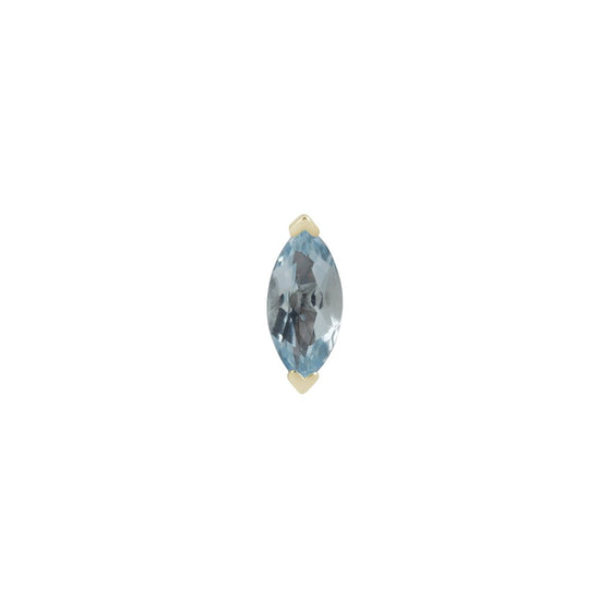 Buddha Jewelry Press Fit Zuri Sky Blue Topaz Gold Piercing Jewelry > Press Fit Buddha Jewelry Yellow Gold 2.0 x 4.0 mm 