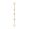 Buddha Jewelry Cressida 3 Bead Chain Gold Piercing Jewelry > Chain Buddha Jewelry Yellow Gold  