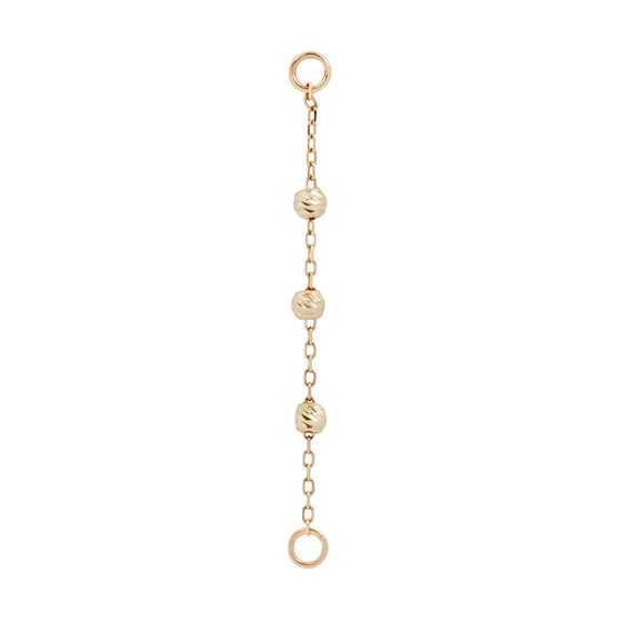 Buddha Jewelry Cressida 3 Bead Chain Gold Piercing Jewelry > Chain Buddha Jewelry Yellow Gold  