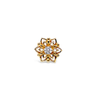 Buddha Jewelry Press Fit Mandala CZ Gold Piercing Jewelry > Press Fit Buddha Jewelry Yellow Gold  