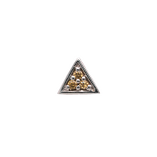  BVLA Press Fit Micro Pave Triangle Champagne CZ Gold Piercing Jewelry > Press Fit Body Vision Los Angeles   